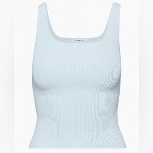 Babaton Light Blue Ribbed Tank Top